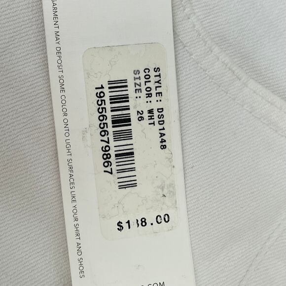 Adriano Goldschmied Mari Crop High Rise Slim Straight White Women's Sz 26R NWT - Picture 7 of 10